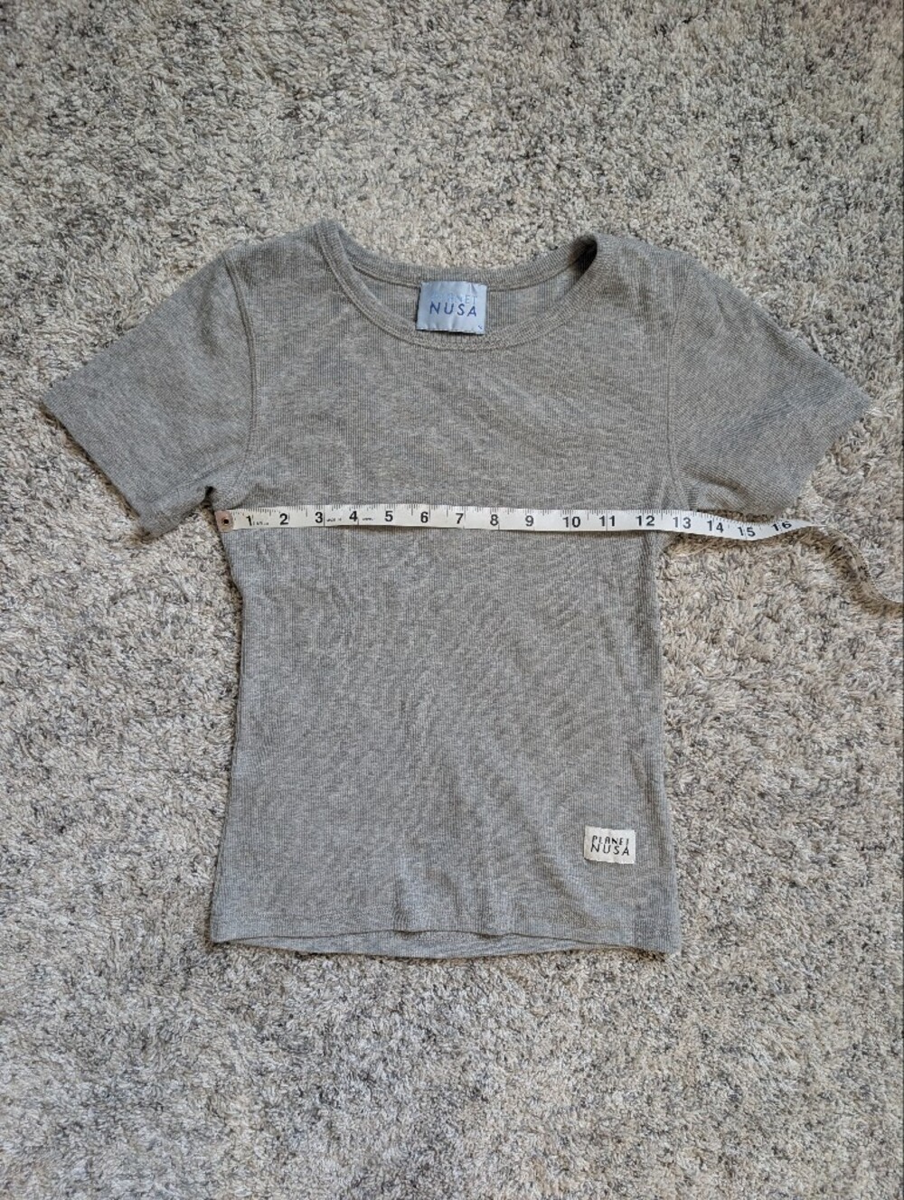 Planet Nusa Grey Ribbed Baby TShirt - Picture 4 of 7